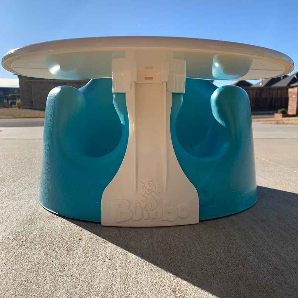 Bumbo play infant seat with tray.